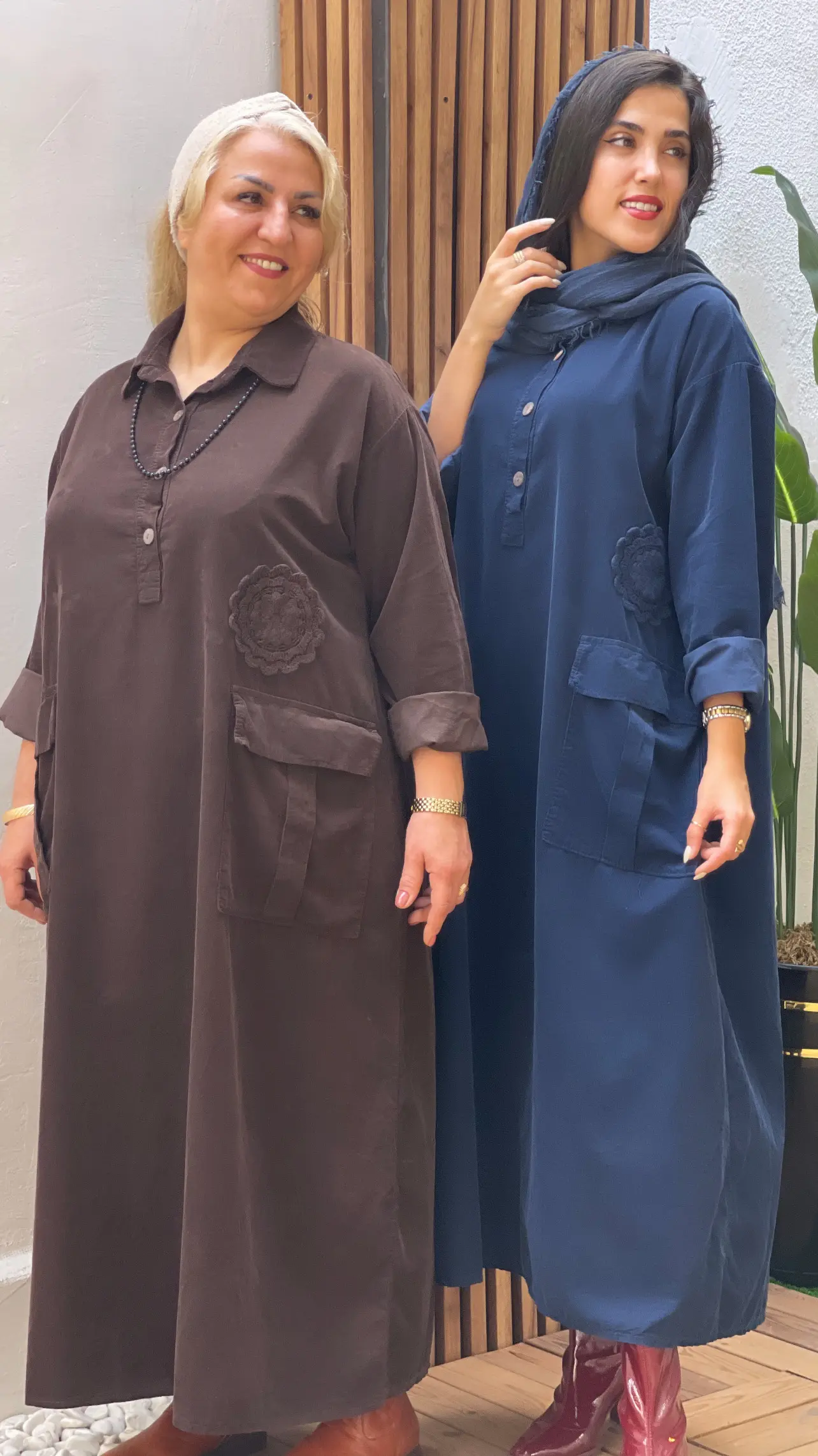 پیراهن مخمل کبریتی ایتالیایی طرح تگ برجسته